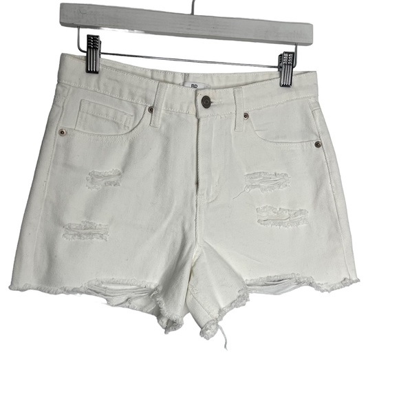 NWT BP White High Waist Distressed Mom Shorts Size 26 - Picture 2 of 10